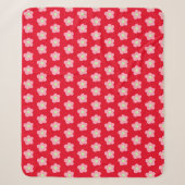 Kersenbloesems op rood sherpa deken (Voorkant)
