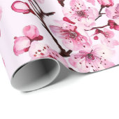 Kersenbloesems op takken cadeaupapier (Rol Hoek)