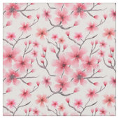 Kersenbloesems op wit stof (Close Up)