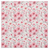 Kersenbloesems op wit stof (Swatch)