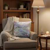 Kersenbloesems pastel Waterverf landschap Kussen