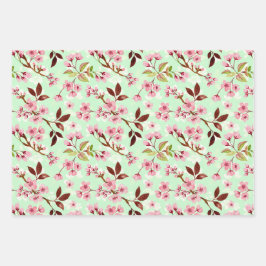 Kersenbloesems patroon inpakpapier vel