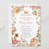 Kersenbloesems Roos Vlinders Quinceañera Kaart (Voorkant)