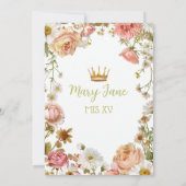 Kersenbloesems Roos Vlinders Quinceañera Kaart (Achterkant)