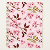 Kersenbloesems roze achtergrond planner (Voorkant)