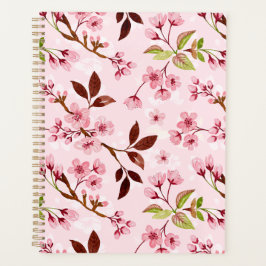 Kersenbloesems roze achtergrond planner