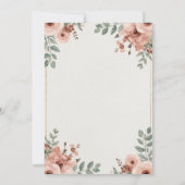 Kersenbloesems Roze Goud Vlinders Quinceañera Kaart (Achterkant)