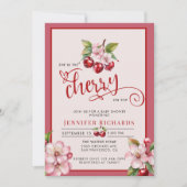 Kersenbloesems | Roze Meisje Baby shower Kaart (Voorkant)