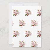 Kersenbloesems | Roze Meisje Baby shower Kaart (Achterkant)