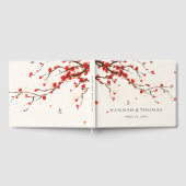 Kersenbloesems (Sakura) Aquarel Bloemige Trouwdag Gastenboek (Volledig)