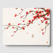 Kersenbloesems (Sakura) Aquarel Bloemige Trouwdag Gastenboek (Achterkant)