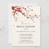 Kersenbloesems | Sakura Aquarel Bruidssalon Kaart (Voorkant)