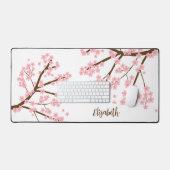 Kersenbloesems Sakura Custom Naam Monogram Bureaumat (Keyboard & Muis)