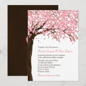 Kersenbloesems / Sakura Waterverf bruiloft Kaart (Voorkant / Achterkant)