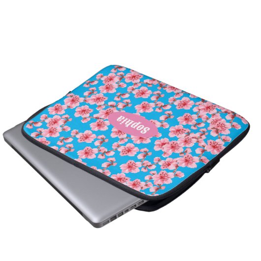 kersenbloesems Serenity Laptop Sleeve (Voorkant onderkant)