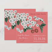 Kersenbloesems Tak Save the Date Kaart (Voorkant / Achterkant)