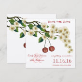 Kersenbloesems Tak Save the Date Kaart (Voorkant / Achterkant)