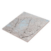 kersenbloesems tegeltje (Zijkant)