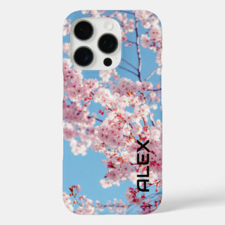 Kersenbloesems tegen een heldere blauwe hemel iPhone 16 pro hoesje