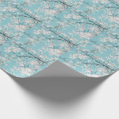 Kersenbloesems: Turquoise bloementrend Cadeaupapier (Hoek)