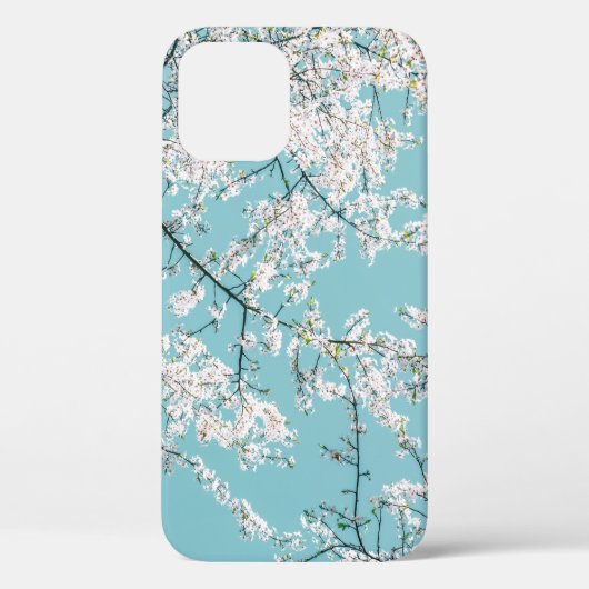 Kersenbloesems: Turquoise bloementrend Case-Mate iPhone Case (Achterkant)