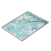 Kersenbloesems: Turquoise bloementrend Notitieboek (Linkerzijde)