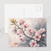 Kersenbloesems, Uitnodiging Briefkaart (Voorkant / Achterkant)