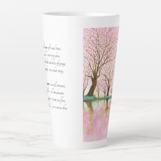 Kersenbloesems van de liefde - Moederdag Latte Mok (Voorkant)