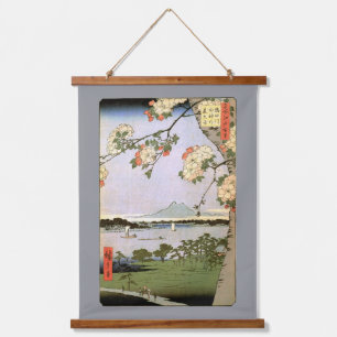 Kersenbloesems van Edo, Hiroshige Hangend Wandkleed