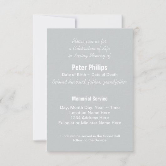 Kersenbloesems Viering van het Leven Uitnodiging (Achterkant)