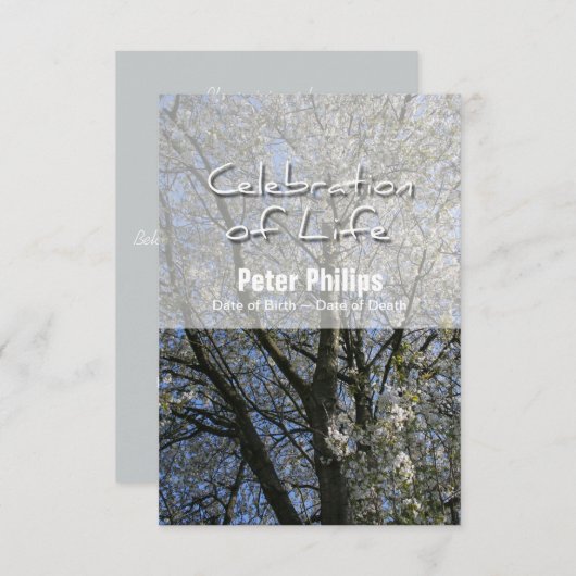 Kersenbloesems Viering van het Leven Uitnodiging (Voorkant / Achterkant)