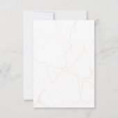 Kersenbloesems Waterverf Marmeren Bruiloft Bedankkaart (Achterkant)