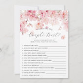 Kersenbloesems Wie Kent het Koppel het Best Spel Kaart (Voorkant)