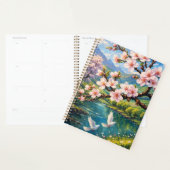 Kersenbloesems, witte duiven en bergplanner planner (Display)