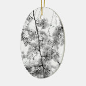 'Kersenbloesems' Zwart & Wit Ornament (Links)