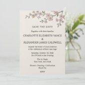 Kersenbloesemtak Save the Date Kaart (Staand voorkant)
