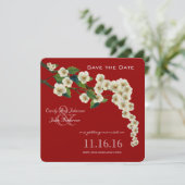 Kersenbloesemtak Save the Date Kaart (Staand voorkant)