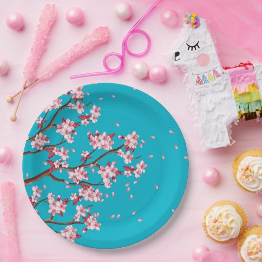 Kersenbloesemtakken Aangepaste Papieren Borden Papieren Bordje (Feest)