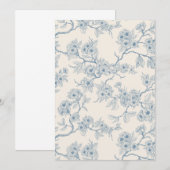Kersenbloesemtakken in blauw en wit (Voorkant / Achterkant)