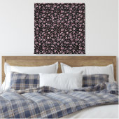 Kersenbloesemtapijt Canvas Afdruk (Insitu (Slaapkamer))
