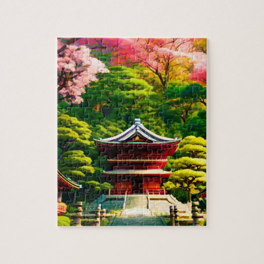 Kersenbloesemtempel Legpuzzel (Verticaal)