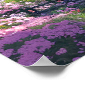 Kersenbloesemtuin en houten tempel poster (Hoek)