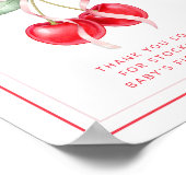 Kersenboeken voor Baby shower Sign Poster (Hoek)
