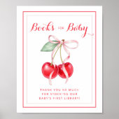 Kersenboeken voor Baby shower Sign Poster (Voorkant)