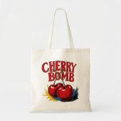 Kersenbom Retro Kersen Tote Bag (Voorkant)
