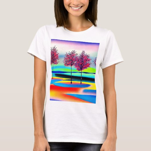 Kersenbomen in het water t-shirt (Voorkant)