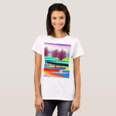 Kersenbomen in het water t-shirt (Voorkant volledig)