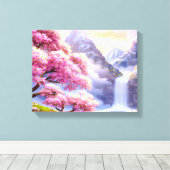 "Kersenbomen op de Riverbank I" Canvas Afdruk (Insitu (Houten vloer))