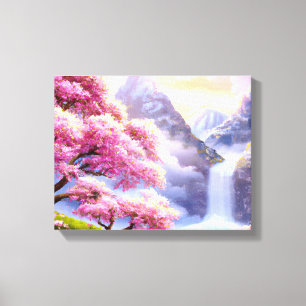 "Kersenbomen op de Riverbank I" Canvas Afdruk