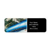 Kersenbomen over de rivier, Arashiyama, Japan. Etiket (Voorkant)